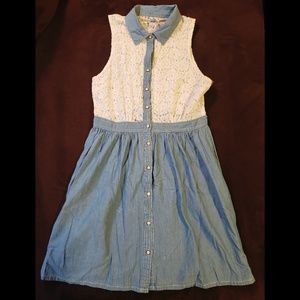 Lace and Denim Dress